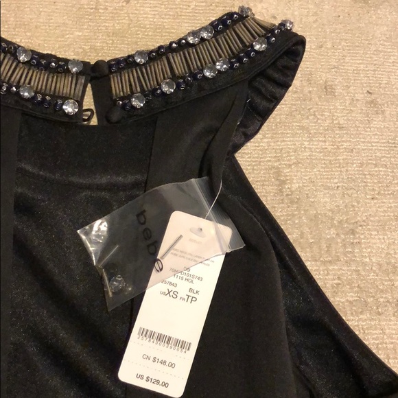 BEBE BLACK HOLIDAY DRESS SIZE XS - Picture 5 of 5